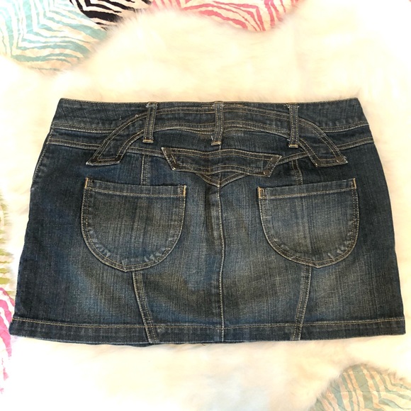 American Rag Cie Denim Mini Blue Jean Skirt - Picture 2 of 8